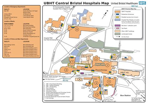 UBHT Central Bristol Hospitals Map - United Bristol Healthcare NHS ...