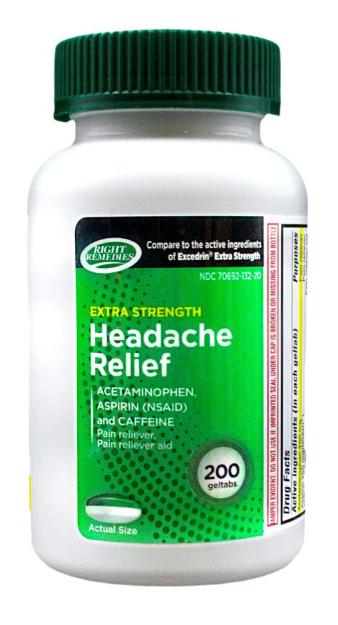 Buy Extra Strength Headache Geltabs with , Aspirin (NSAID) & Caffeine ...