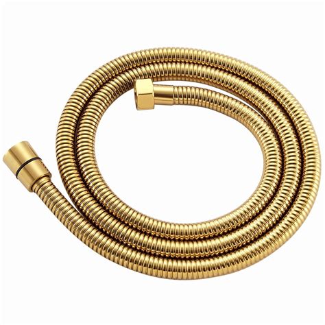 1.5-Meter SS304 Flexible Shower Hose in Gold Finish | PVD-Coated, Leak ...