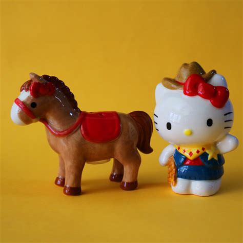 Hello Kitty Cowgirl Salt & Pepper Set by Blue Sky Clayworks | Fairy ...
