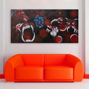 inephos Unframed Canvas Painting - Demons - Abstract Theme Beautiful ...