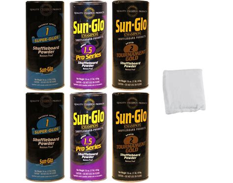 Buy Table Shuffleboard Powder Wax Dust - Sun-Glo FAST Sampler Six-Pack ...