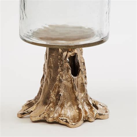 Buy Eternity Glass and Aluminium Hurricane Candle Holder from Home ...