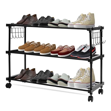 ADA® Premium High Density Iron Shoe Rack, Easy to Assemble Space Saving ...