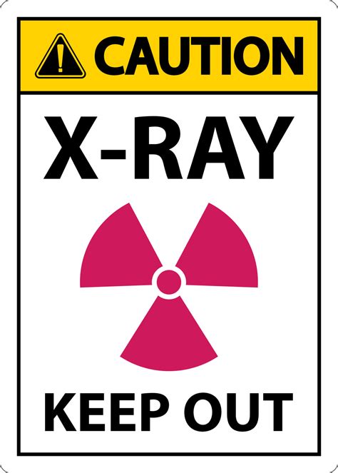 Caution X-Ray Keep Out Sign On White Background 10815053 Vector Art at Vecteezy