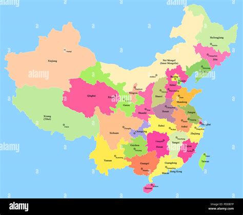 Map china provinces hi-res stock photography and images - Alamy