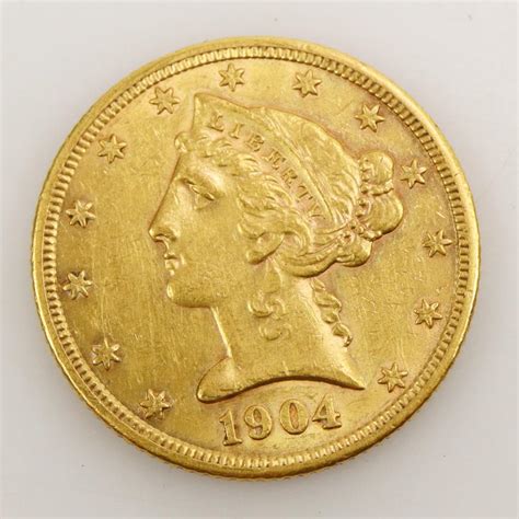 1904-S US Liberty Head Gold Five Dollar Coin | Property Room