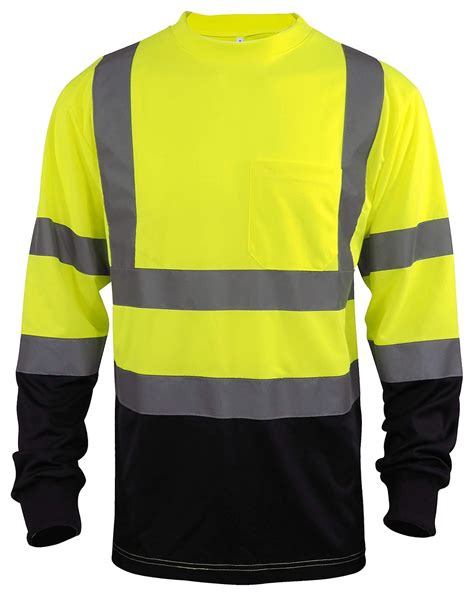 L&M Hi Vis Class 3 T Shirt Reflective Safety Lime Orange Short Long ...