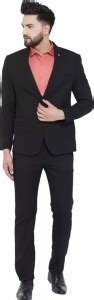 House Of U coat pant in black colour for men Solid Men Suit - Buy House ...