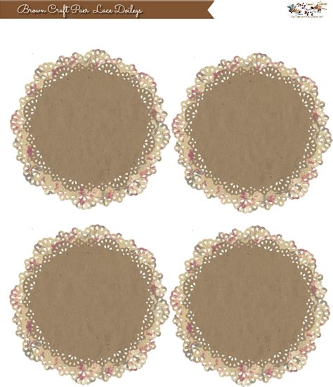Floral And Brown Craft Paper Doilies - Circle Clipart - Large Size Png ...