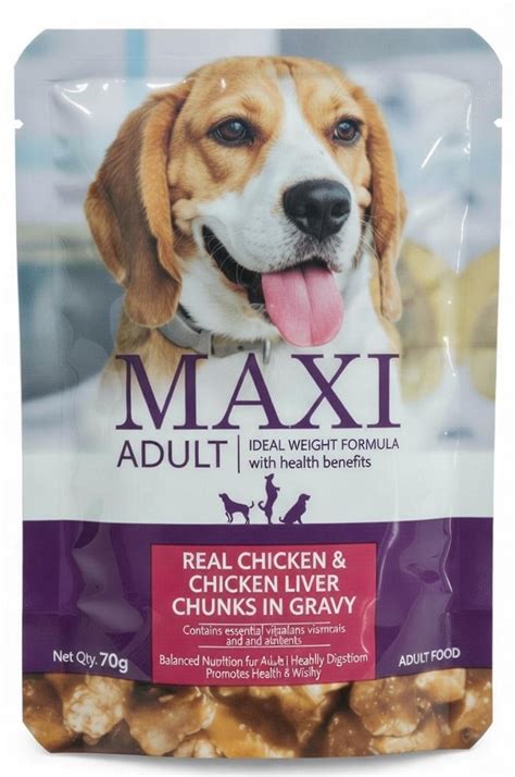 Maxi Real Chicken & Chicken Liver Chunks Adult Gravy For Dogs – ShakeHands