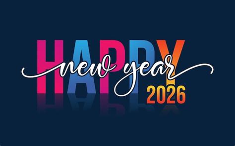 Premium Vector | 2026 typography logo design concept happy new year ...