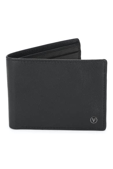 Buy Men Black Leather Wallet Online - 788595 | Van Heusen