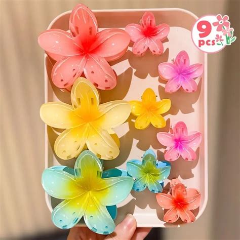 9 pcs flower claw clip hair claw clip pin clutcher accessories for ...