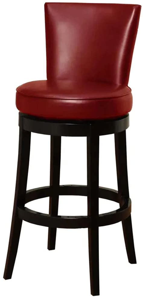 Solid Wood Swivel Bar Height Bar Chair - Red / Black by Bel Furniture ...