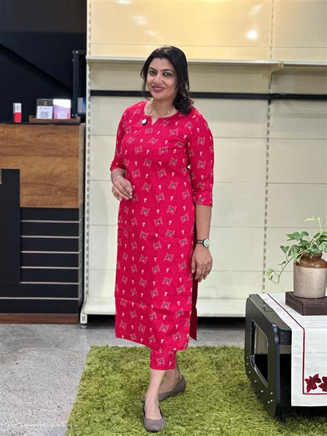 Floral & Geometric Printed Cotton Kurta Set | VSI152 – Aham Designer ...