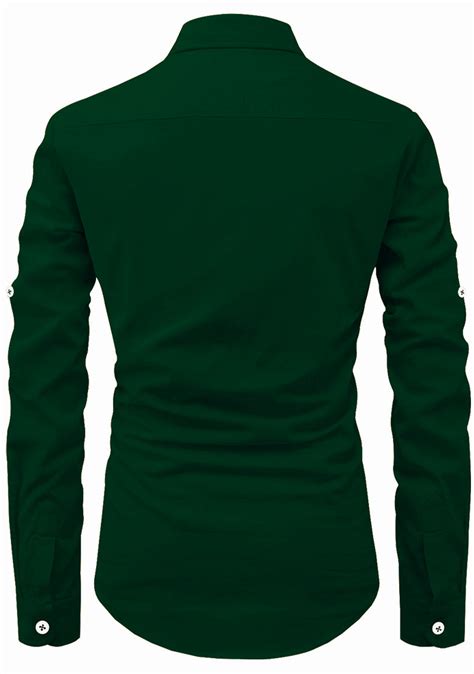 Men's Cotton Fabric Roll Up Sleeve Spread Collar Green Kurta – Apektra