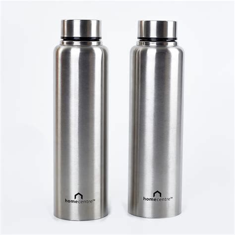 Buy Victory Set of 2 Stainless Steel Fridge Water Bottles - 950ml from ...