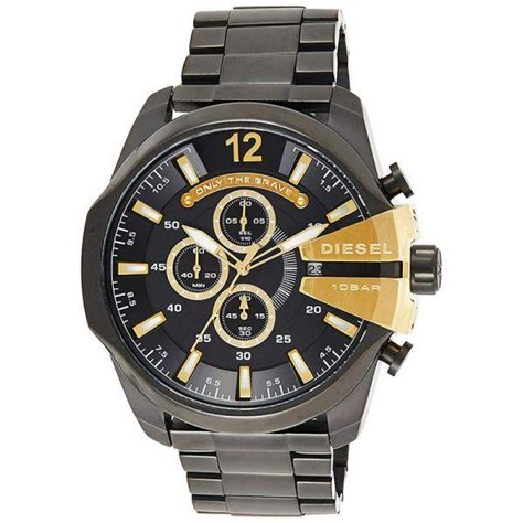 Diesel Mega Chief Chronograph Black Dial Men's Watch for man DZ4338 Gi ...