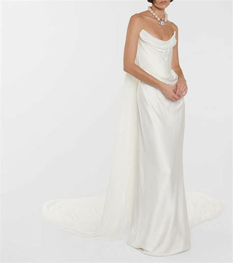 Vivienne Westwood Bridal Galaxy Cape crêpe satin gown Vivienne Westwood