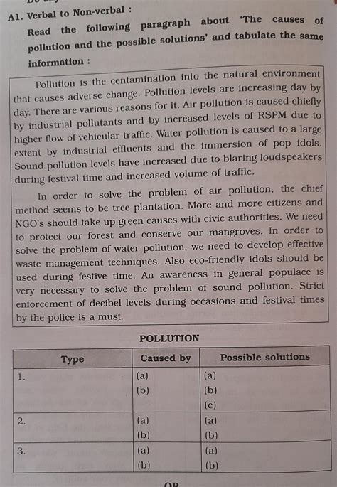 - Verbal to Non-verbal : about 'The causes of Read the following ...