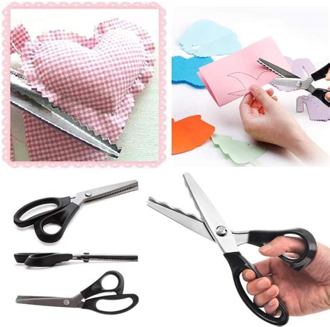 Buy Serrated Scalloped Edge Pinking Shears, Multifunction Stainless ...