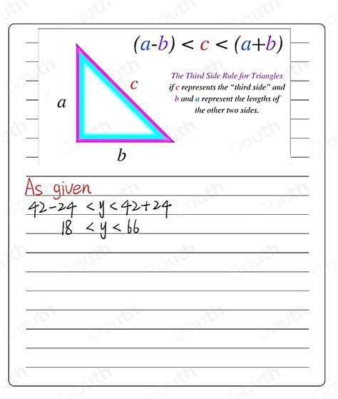 Solved: Given 24 and 42 as the lengths of two sides of a triangle, find ...
