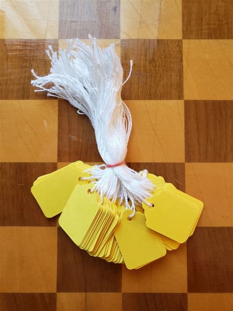 Buy Yellow Merchandise Price Tags Retail String Strung Coupon Hang ...