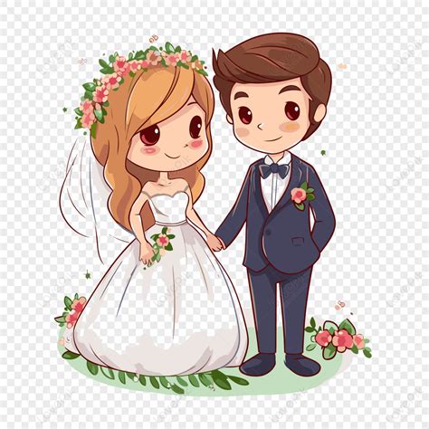 Transparent Wedding Clipart Vector Cartoon Transparency Cartoon Bride And Groom Wedding, Wedding ...