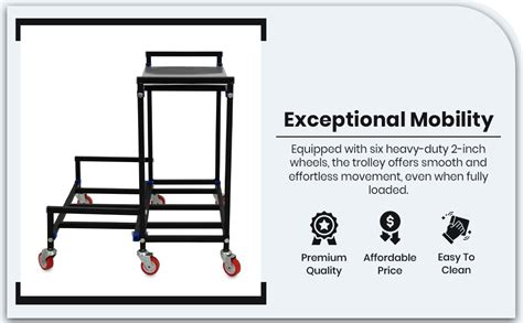 NEOSTAR 2-Tier UPS Stand/Trolley for Double Battery and Inverter for ...