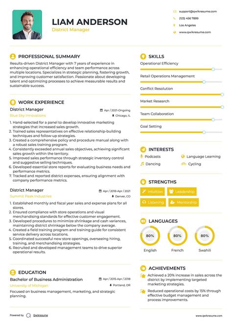 10+ District Manager Resume Samples & Templates for 2025
