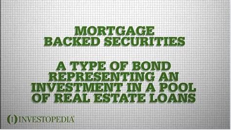 Mortgage Backed Securities Explained (Investopedia) - YouTube