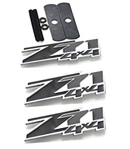 Aimoll 3pcs Grille and Decals Z71 4x4 Emblem Badge for GMC Chevy ...