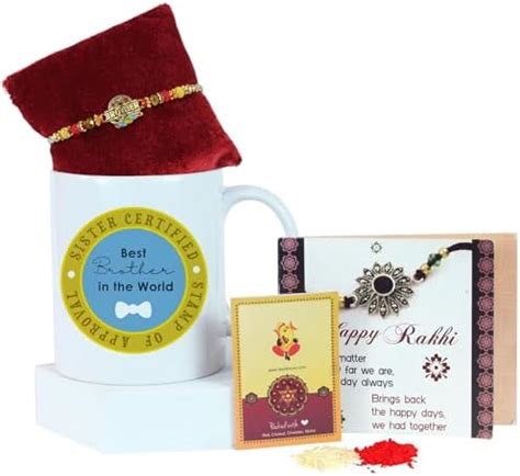 Buy TIED RIBBONS Ceramic Rakhi Gifts For Brother - Premium Rakhi With ...