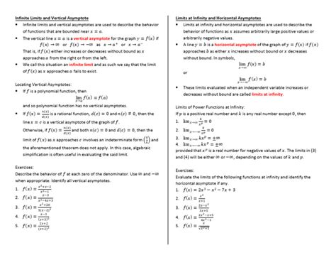 Limits at Infinity Practice Problems 的图像结果