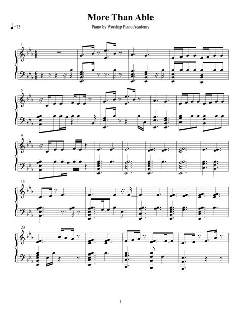 More Than Able (arr. Worship Piano Academy) by Elevation Worship Feat ...