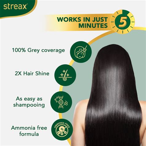 Buy Streax Insta Shampoo Hair colour for 100% Grey Coverage, Burgundy ...
