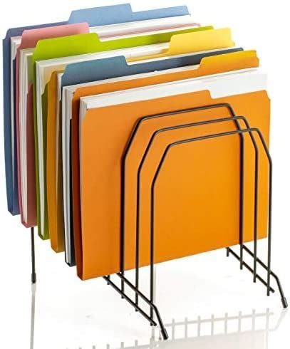 Sleekdeco Slot Magazine Stand - File Rack Desktop Book Organizer - File ...