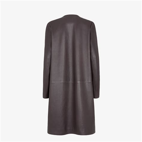 오버코트 가죽 퍼플 | Fendi