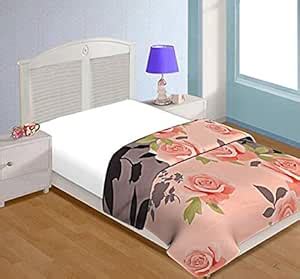 JustiFied Beautifully Floral Printed Micro Reversible A/C Double Bed ...