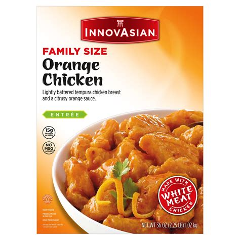 InnovAsian Orange Chicken, Family Size Frozen Asian Entrée, 36 Oz ...