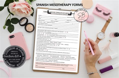 Spanish Mesotherapy Consent Form | ShesBackAtIt | Printable Spa, Salon ...