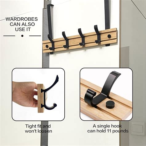Buy Over The Door Hooks, Door Towel Rack with Movable Hooks, Over Door ...