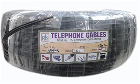 PK Telephone Modem Line Cable Telephone Cable Pack of 3 (Drop Wire ...