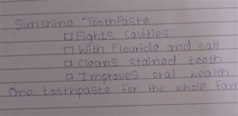 Write an advertisement for a toothpaste called 'Shinestar' for a ...
