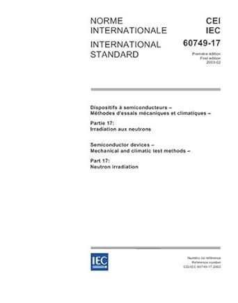 IEC 60749-17 Ed. 1.0 b:2003, Semiconductor devices - Mechanical and ...