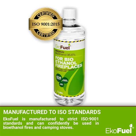 EKOFUEL Bio Ethanol Fuel – Premium Bioethanol for Liquid Fireplaces (6 ...