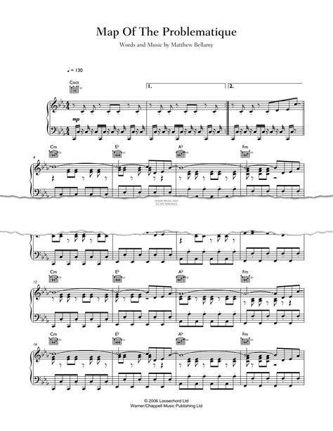 Map Of The Problematique - Noten von Muse - fbd-8737 | notendownload
