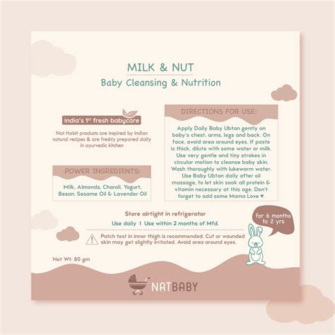 Buy Nat Habit Baby Daily Ubtan, No Tears Cleanser, Baby body wash with ...