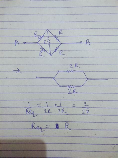 find resultant resistance between A & B - Brainly.in